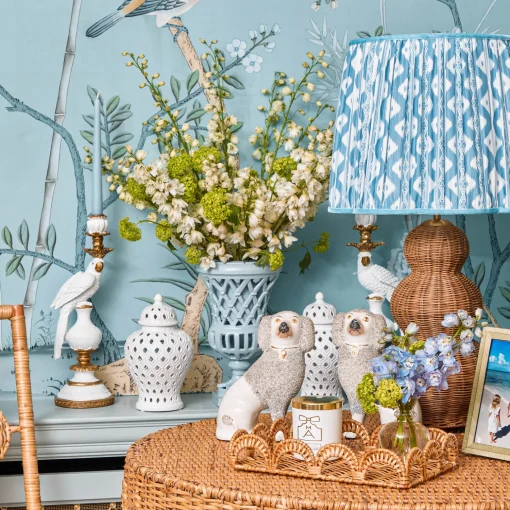 Mrs. Alice Small Elena Rattan Tray< Trays | Trays