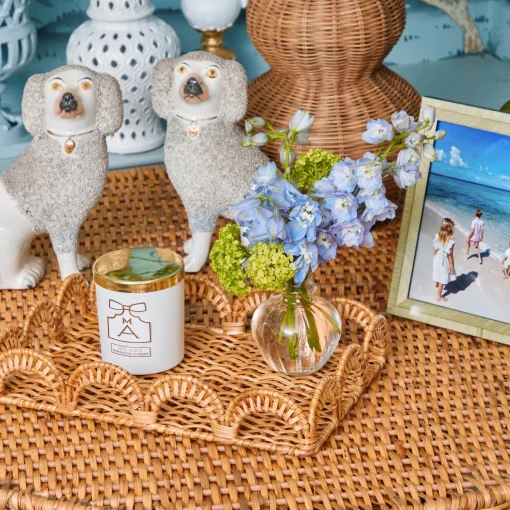 Mrs. Alice Small Elena Rattan Tray< Trays | Trays