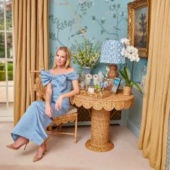 Mrs. Alice Small Elena Rattan Tray< Trays | Trays