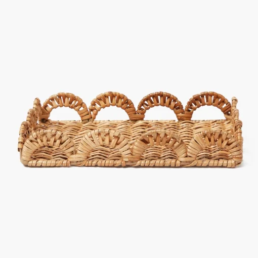Mrs. Alice Small Elena Rattan Tray< Trays | Trays