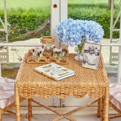 Mrs. Alice Small Elena Rattan Tray< Trays | Trays