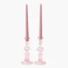 Mrs. Alice Small Gisele Pink Candle Holder (Pair)< Summer Candleware | Candle Holders