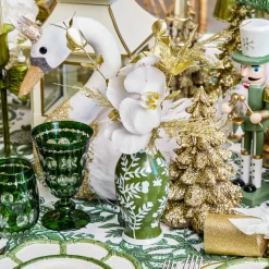 Mrs. Alice Small Gold Glitter Christmas Tree (Pair)< Christmas Decorations