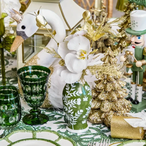 Mrs. Alice Small Gold Glitter Christmas Tree (Pair)< Christmas Decorations