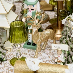 Mrs. Alice Small Gold Glitter Reindeer (Set of 4)< Christmas Decorations