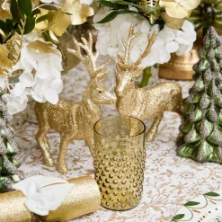 Mrs. Alice Small Gold Glitter Reindeer (Set of 4)< Christmas Decorations