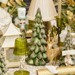 Mrs. Alice Small Gold Glitter Reindeer (Set of 4)< Christmas Decorations