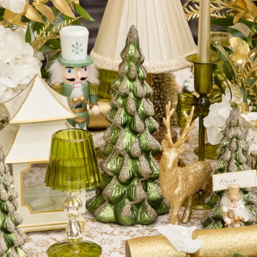 Mrs. Alice Small Gold Glitter Reindeer (Set of 4)< Christmas Decorations
