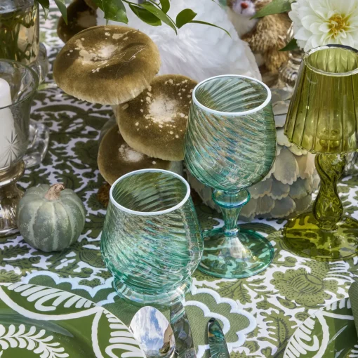 Mrs. Alice Small Green Velvet Mushrooms (Set of 3)< Year-round Decorations | Autumn Decorations