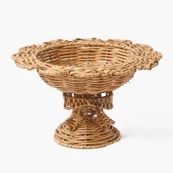 Mrs. Alice Small Luciana Bow Rattan Scalloped Bowl< Spring Decorations