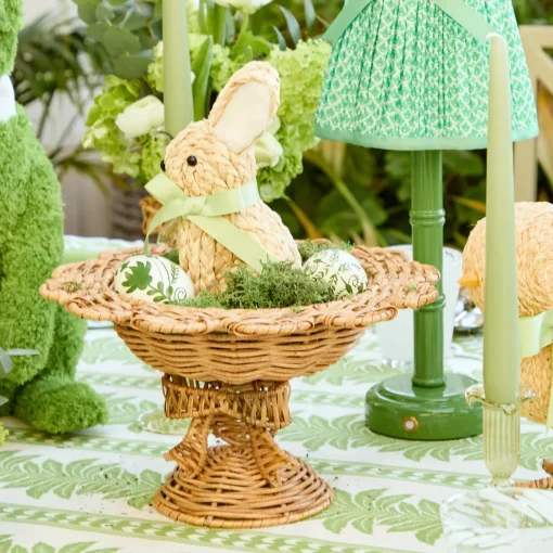 Mrs. Alice Small Luciana Bow Rattan Scalloped Bowl< Spring Decorations