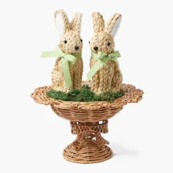 Mrs. Alice Small Luciana Bow Rattan Scalloped Bowl< Spring Decorations