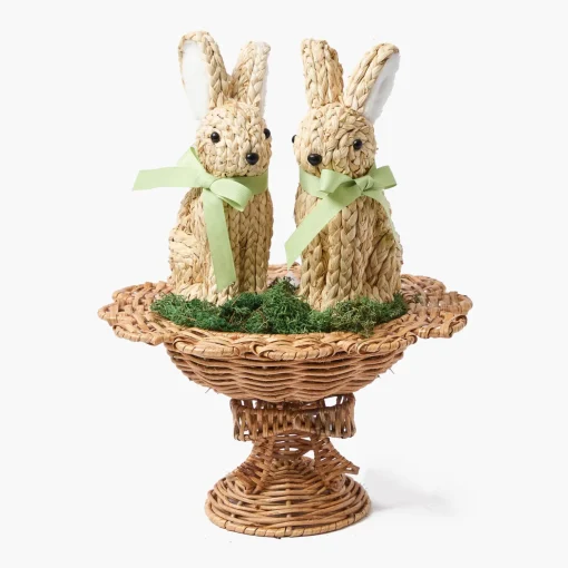 Mrs. Alice Small Luciana Bow Rattan Scalloped Bowl< Spring Decorations