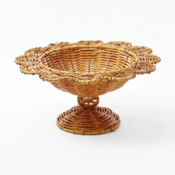 Mrs. Alice Small Luciana Rattan Scalloped Bowl< Year-round Decorations | Autumn Decorations