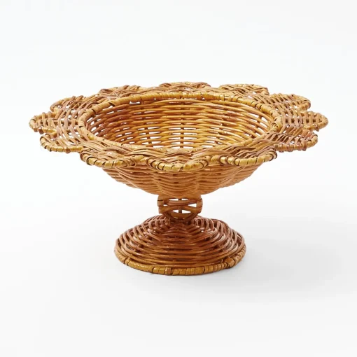 Mrs. Alice Small Luciana Rattan Scalloped Bowl< Year-round Decorations | Autumn Decorations