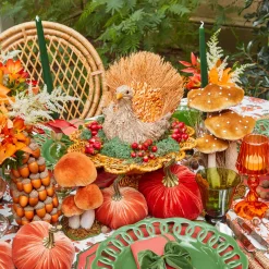 Mrs. Alice Small Luciana Rattan Scalloped Bowl< Year-round Decorations | Autumn Decorations