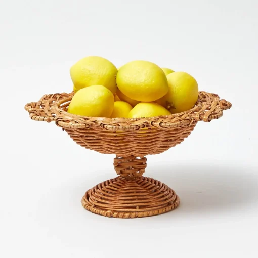 Mrs. Alice Small Luciana Rattan Scalloped Bowl< Year-round Decorations | Autumn Decorations