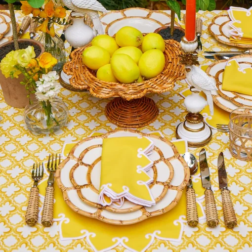 Mrs. Alice Small Luciana Rattan Scalloped Bowl< Year-round Decorations | Autumn Decorations