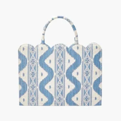 Mrs. Alice Small Tote Bag (Blue Ikat)< Mrs. Alice Tote Bags | For Her