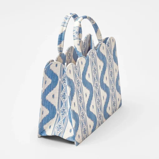 Mrs. Alice Small Tote Bag (Blue Ikat)< Mrs. Alice Tote Bags | For Her