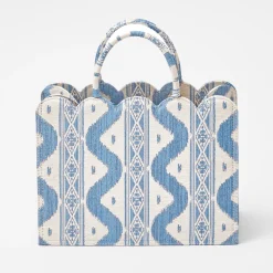 Mrs. Alice Small Tote Bag (Blue Ikat)< Mrs. Alice Tote Bags | For Her