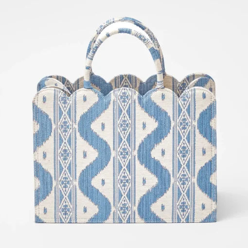 Mrs. Alice Small Tote Bag (Blue Ikat)< Mrs. Alice Tote Bags | For Her