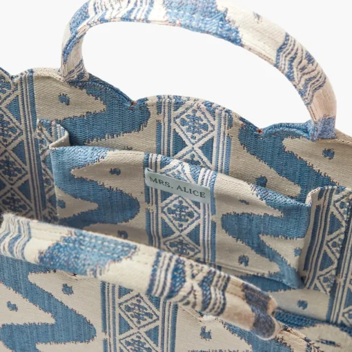 Mrs. Alice Small Tote Bag (Blue Ikat)< Mrs. Alice Tote Bags | For Her