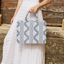 Mrs. Alice Small Tote Bag (Blue Ikat)< Mrs. Alice Tote Bags | For Her