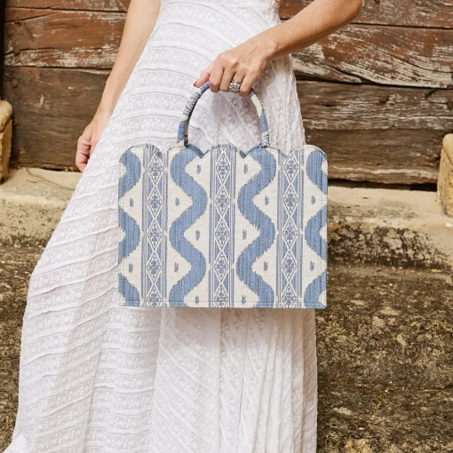 Mrs. Alice Small Tote Bag (Blue Ikat)< Mrs. Alice Tote Bags | For Her