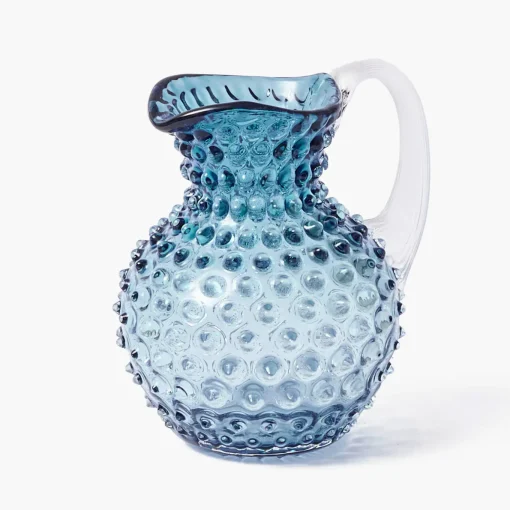 Mrs. Alice Small Navy Hobnail Jug & Glasses (Set of 6)< Glassware Sets | For The Hostess