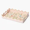 Mrs. Alice Small Pink Chinosierie Tole Tray< Trays | For Her
