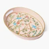 Mrs. Alice Small Pink Oval Chinosierie Tole Tray< Trays | For Her