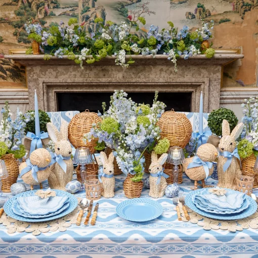 Mrs. Alice Small Raffia Chick (Pair)< Spring Decorations
