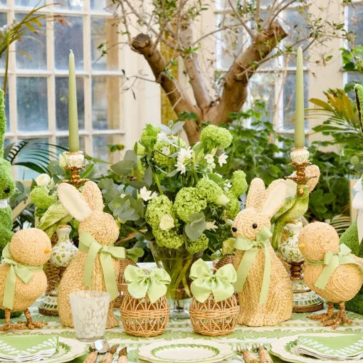 Mrs. Alice Small Raffia Chick (Pair)< Spring Decorations