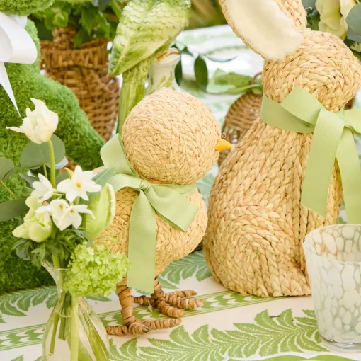 Mrs. Alice Small Raffia Chick (Pair)< Spring Decorations
