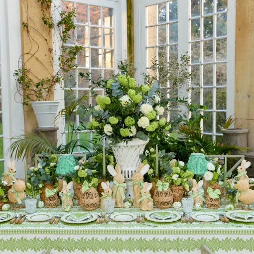 Mrs. Alice Small Raffia Rabbit (Pair)< Spring Decorations