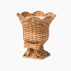 Mrs. Alice Small Rattan Bow Urn Vase< Vases | Vases & Planters