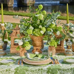 Mrs. Alice Small Rattan Bow Urn Vase< Vases | Vases & Planters