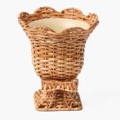 Mrs. Alice Small Rattan Bow Urn Vase< Vases | Vases & Planters