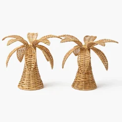 Mrs. Alice Small Rattan Palm Tree (Pair)< Year-round Decorations | Spring Decorations