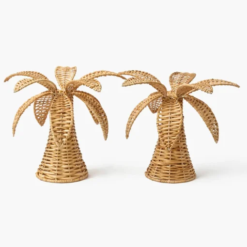 Mrs. Alice Small Rattan Palm Tree (Pair)< Year-round Decorations | Spring Decorations