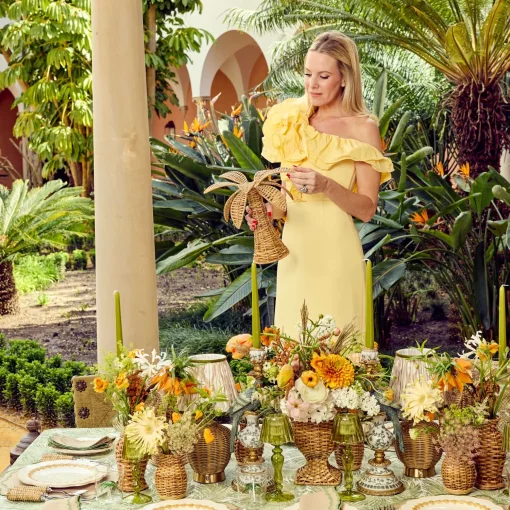 Mrs. Alice Small Rattan Palm Tree (Pair)< Year-round Decorations | Spring Decorations