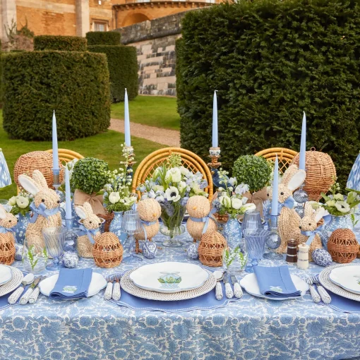 Mrs. Alice Small Rattan Woven Egg (Pair)< Spring Decorations