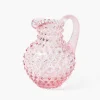 Mrs. Alice Small Rose Pink Hobnail Jug< Summer Glassware | Jugs