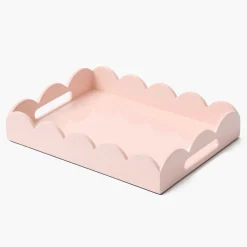 Mrs. Alice Small Soft Pink Lacquer Tray< Trays | For Her