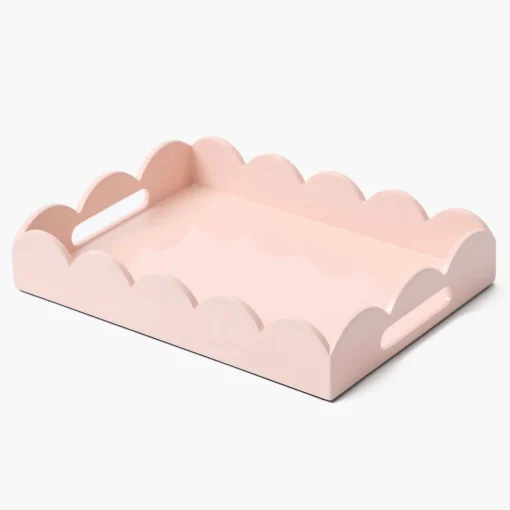 Mrs. Alice Small Soft Pink Lacquer Tray< Trays | For Her