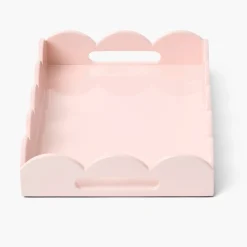 Mrs. Alice Small Soft Pink Lacquer Tray< Trays | For Her