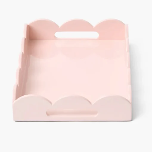 Mrs. Alice Small Soft Pink Lacquer Tray< Trays | For Her