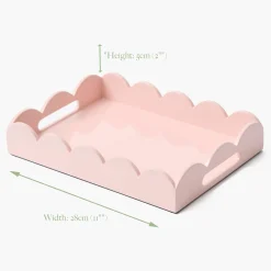 Mrs. Alice Small Soft Pink Lacquer Tray< Trays | For Her