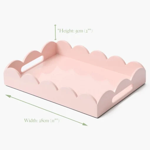 Mrs. Alice Small Soft Pink Lacquer Tray< Trays | For Her